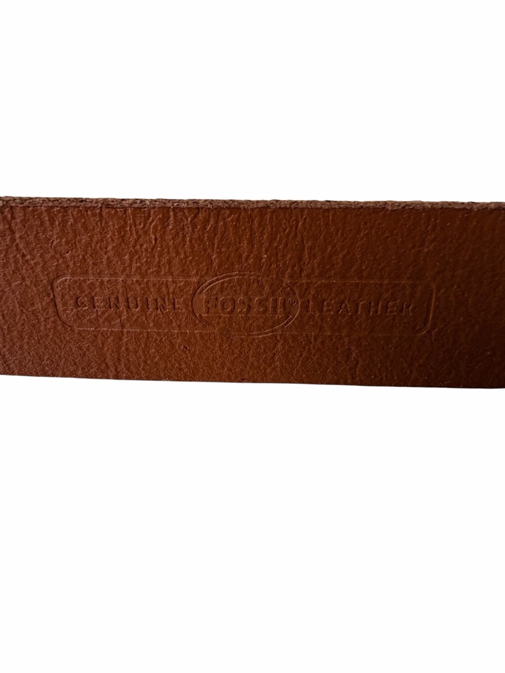 Fossil Ladies Leather Casual Belt with Retro Floral Advert Motif, Medium 35”-37” - Picture 5 of 11
